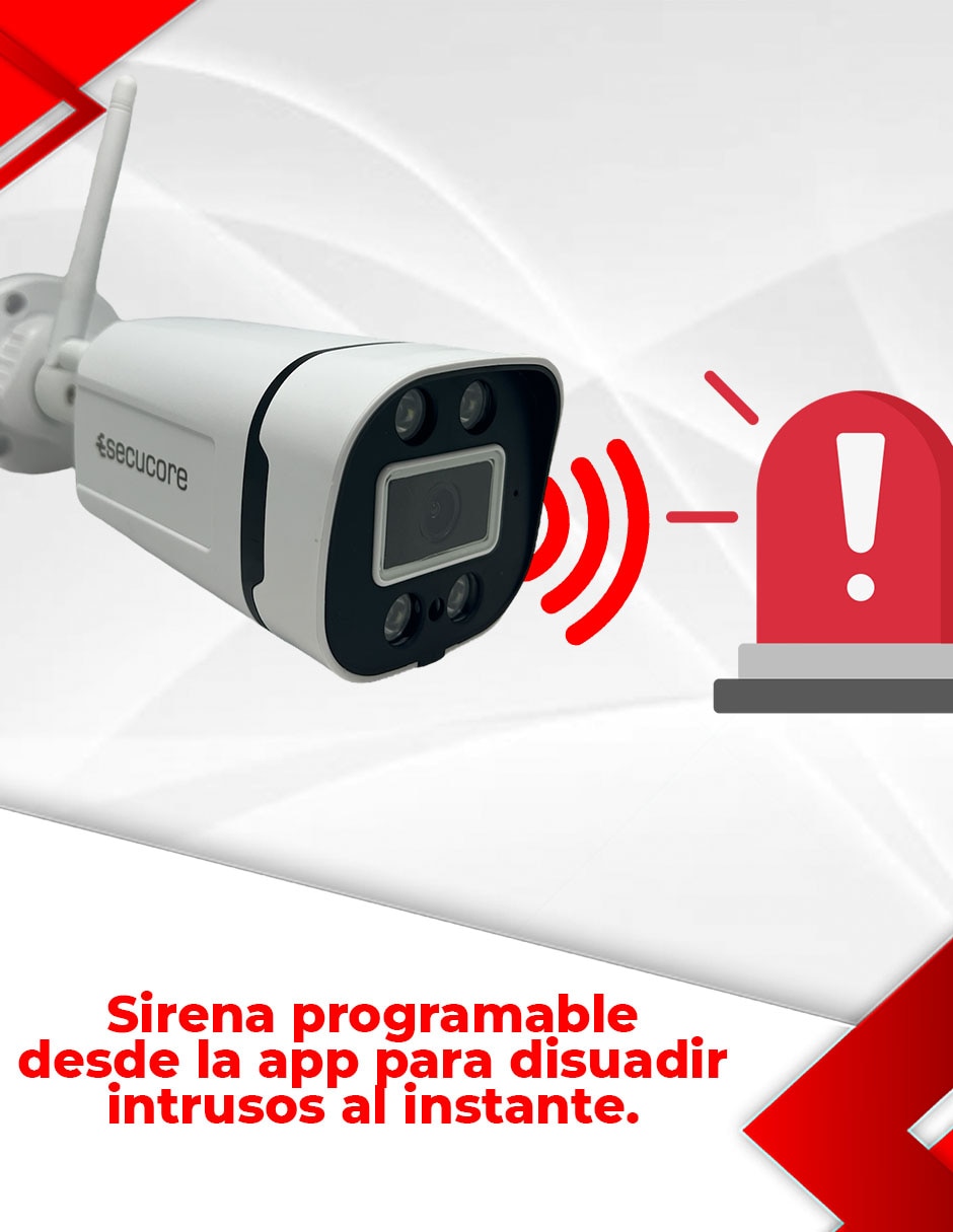 Cámara Wi-Fi de seguridad Inalámbrica Full HD 70 ​con capacidad de grabar y visión nocturna para interior y exterior 5