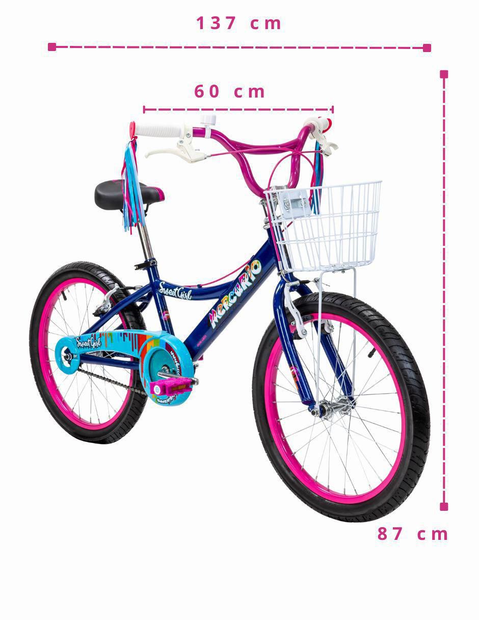 Bicicleta infantil rodada 20 sweet girl para niña 5