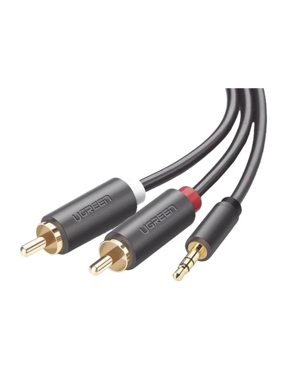Cable USB auxiliar 3.5 mm a tipo RCA de 3 m