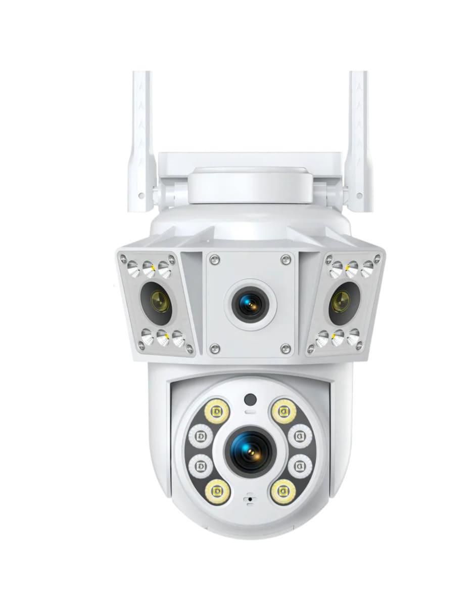 Cámara wi-fi de seguridad alámbrica 4k/uhd 360° con capacidad para grabar con vision nocturna para interior y exterior
