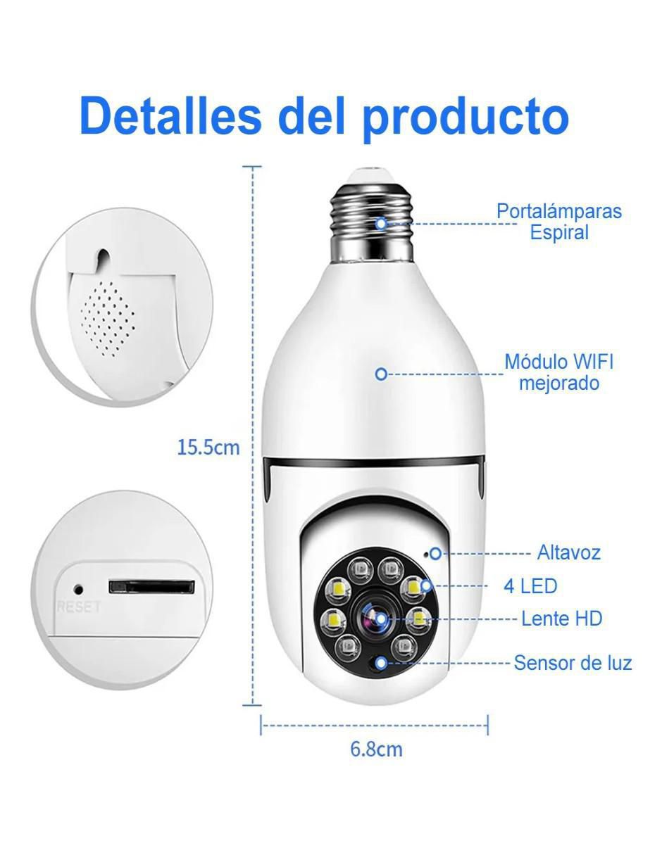 Cámara Wi-Fi de seguridad alámbrica Full HD 360° visión nocturna para interior 6
