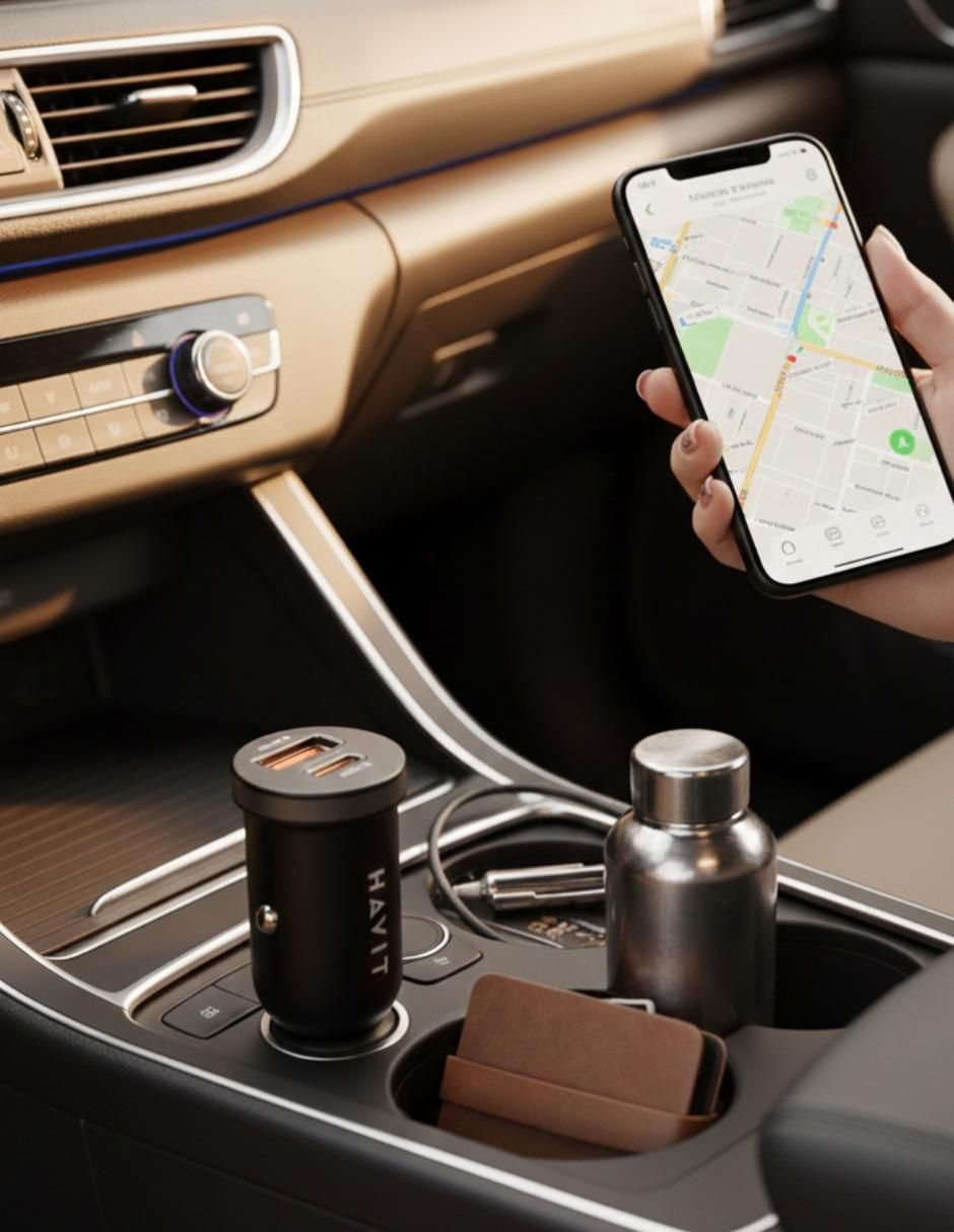 Cargador auto de 30 W USB tipo A + USB tipo C CC2043 5