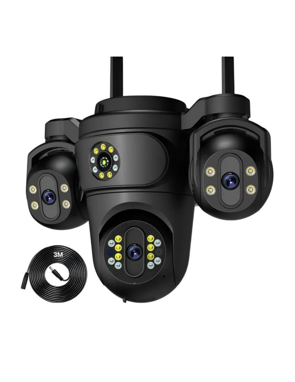 Cámara wi-fi de seguridad alámbrica HD 360° con capacidad de grabar para exterior