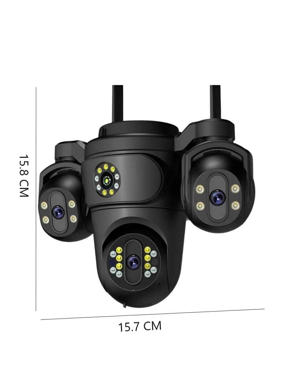 Cámara wi-fi de seguridad alámbrica HD 360° con capacidad de grabar para exterior 6