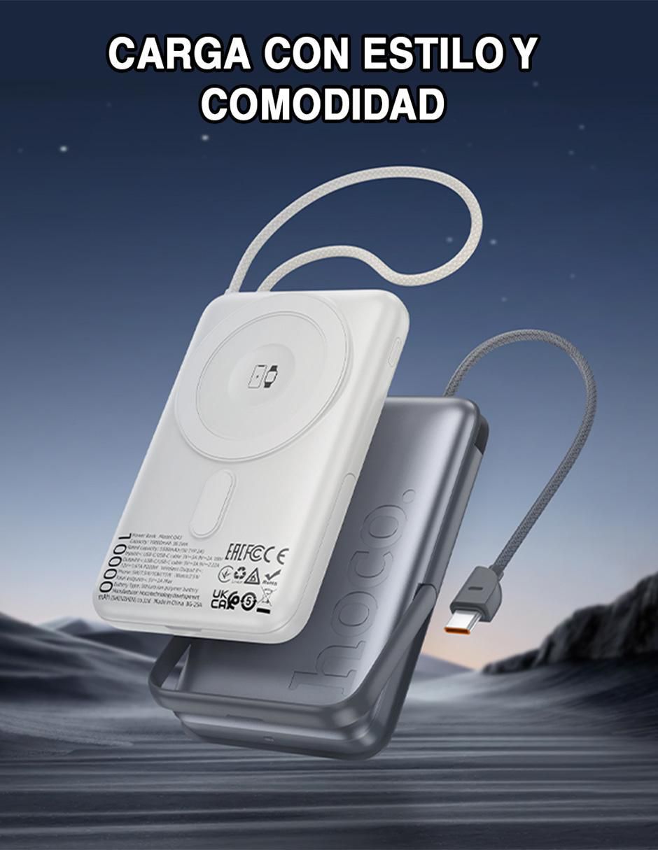 Batería portátil 10000 mAh Q43 Clever Dual Silver 3