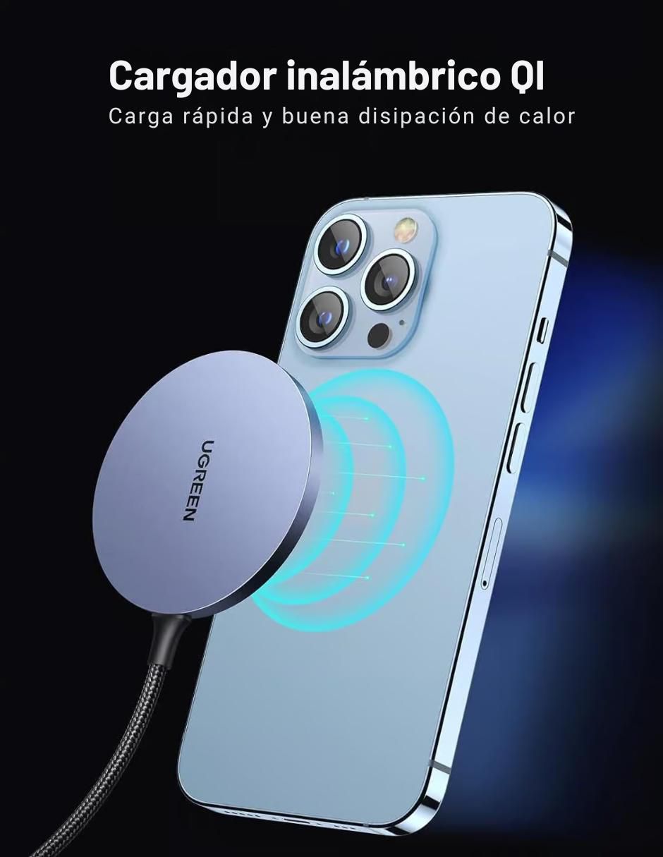 Cargador inalámbrico de 15 W USB tipo c 30233 5