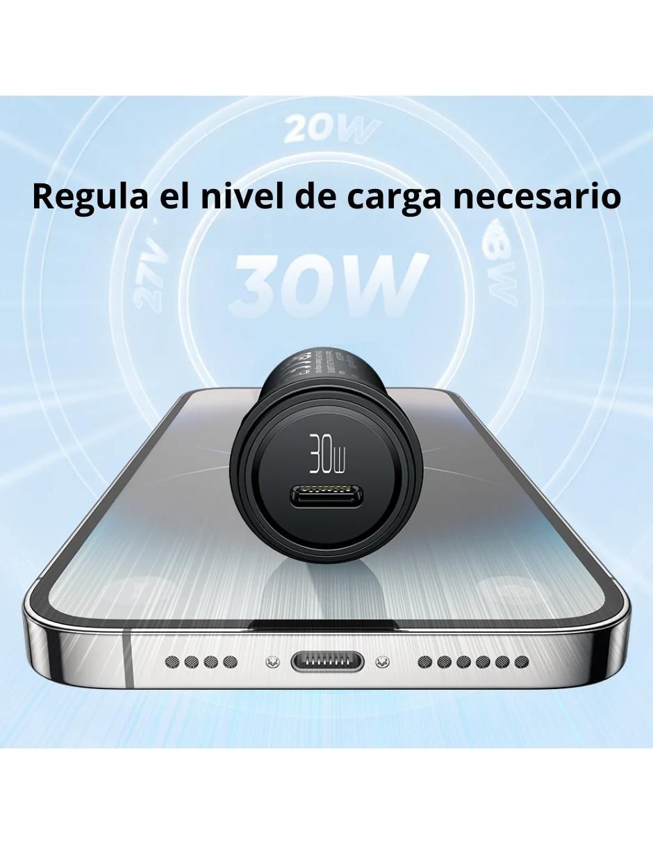 Cargador auto de 30 w usb tipo c CC-7493 4