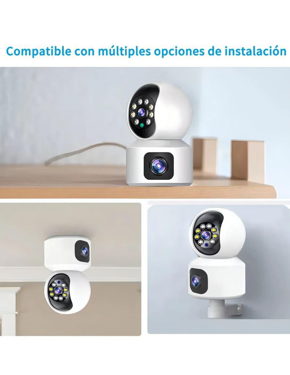Cámara Wi-Fi de seguridad alámbrica Full HD 360° con capacidad de grabar para interior y exterior 4